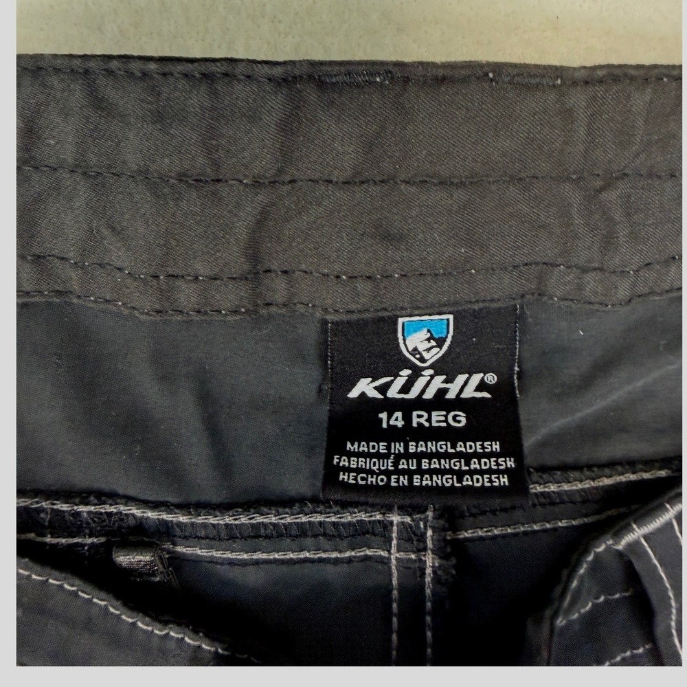 Kuhl Womens Convertible Hiking Pants Black Zip Off at Knee Cargo Size 14 REG - Picture 2 of 8